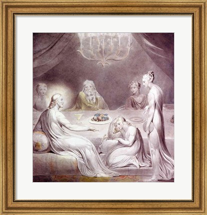 Framed Christ in the House of Martha and Mary or The Penitent Magdalen Print
