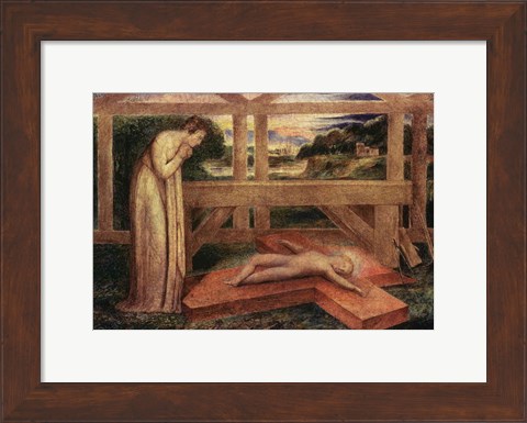 Framed Christ Child asleep on a Cross, c.1799-1800 Print
