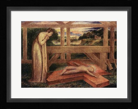 Framed Christ Child asleep on a Cross, c.1799-1800 Print