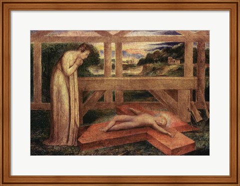 Framed Christ Child asleep on a Cross, c.1799-1800 Print