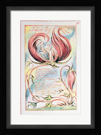 Framed Songs of Innocence; Infant Joy, 1789 Print
