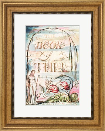 Framed Book of Thel; Title Page, 1789 Print