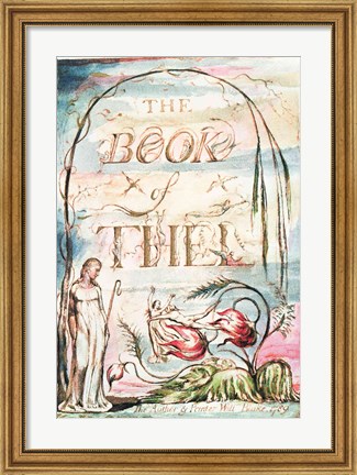 Framed Book of Thel; Title Page, 1789 Print