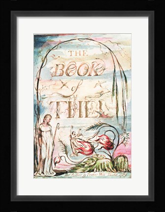 Framed Book of Thel; Title Page, 1789 Print