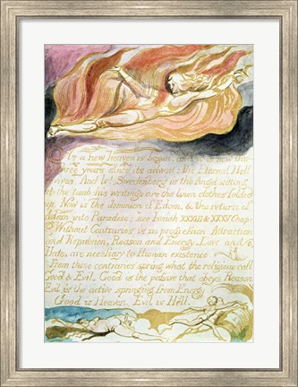 Framed Marriage of Heaven and Hell; As a new heaven is begun, c.1790 Print