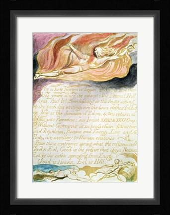 Framed Marriage of Heaven and Hell; As a new heaven is begun, c.1790 Print