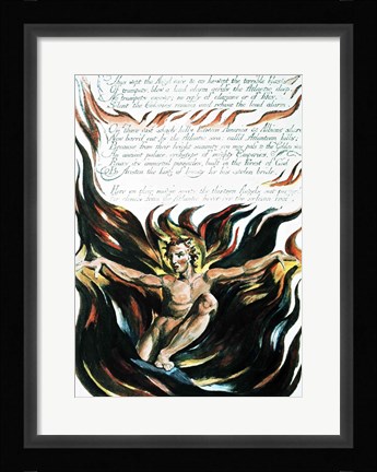 Framed America a Prophecy; 'Thus wept the Angel voice', the emergence of Orc Print