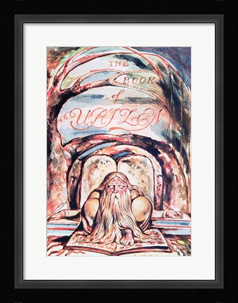 Framed First Book of Urizen; title page, showing Urizen Print