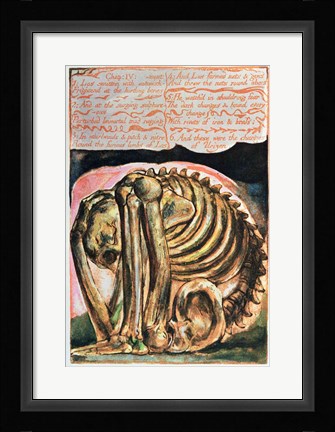 Framed Book of Urizen; the creation of Urizen in material form by Los, 1794 Print