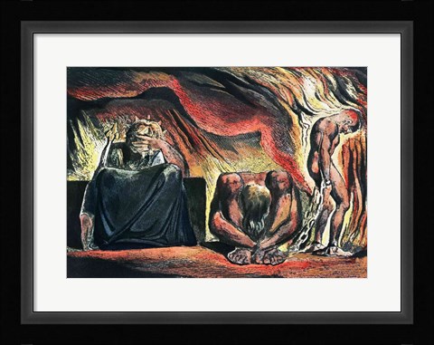 Framed Jerusalem The Emanation of the Giant Albion;  Vala, Hyle and Skofeld, showing the crowned Vala Print