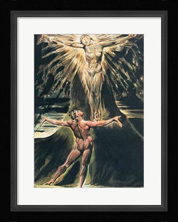 Framed Jerusalem The Emanation of the Giant Albion; Albion before Christ crucified on the Tree of Knowledge and Good and Evil Print