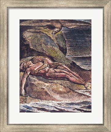 Framed Milton a Poem: Albion on the rock, 1804 Print