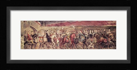 Framed Chaucer's Canterbury Pilgrims ,1810 Print