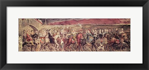 Framed Chaucer's Canterbury Pilgrims ,1810 Print