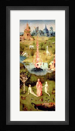 Framed Garden of Earthly Delights: The Garden of Eden Print