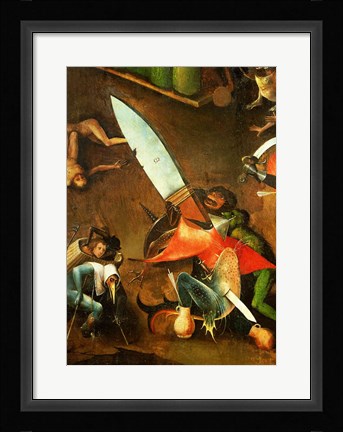 Framed Last Judgement (Altarpiece): Detail of the Dagger Print