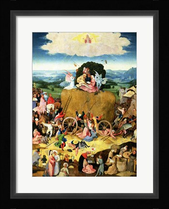 Framed Haywain: central panel of the triptych, c.1500 Print