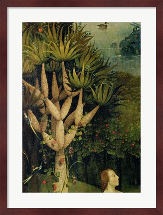 Framed Tree of the Knowledge of Good and Evil, detail from the right panel of The Garden of Earthly Delights, c.1500 Print