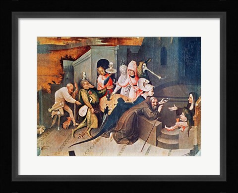 Framed Triptych of the Temptation of St. Anthony, detail of the central panel Print