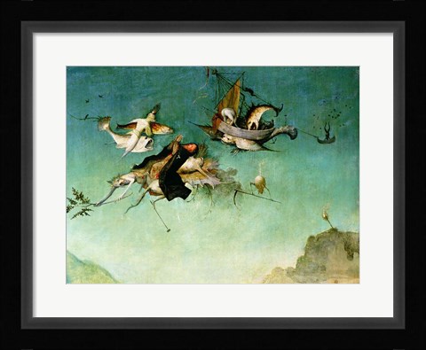 Framed Temptation of St.Anthony, detail of left hand panel Print