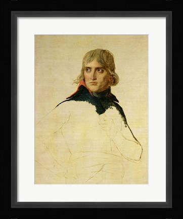 Framed Unfinished portrait of General Bonaparte Print
