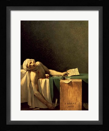 Framed Death of Marat, 1793 Print