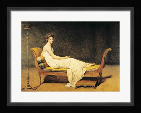 Framed Madame Recamier, 1800 Print