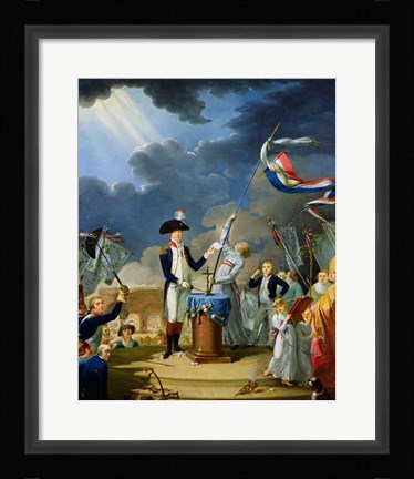 Framed Oath of Lafayette at the Festival of the Federation, 14th July 1790 Print