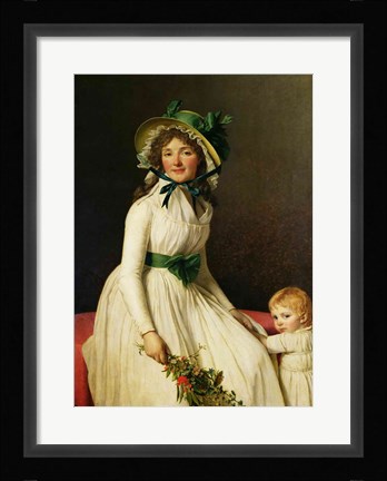 Framed Madame Pierre Seriziat with her Son Print