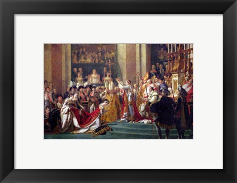 Framed Consecration of the Emperor Napoleon I Detail Print