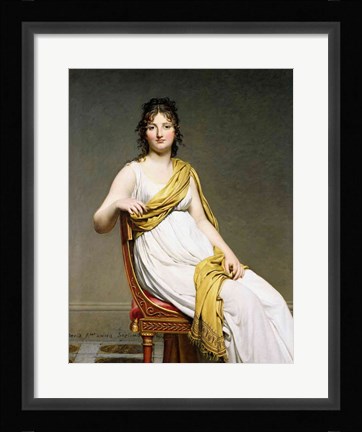 Framed Portrait of Madame Raymond de Verninac Print