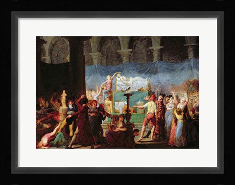 Framed Funeral of Marat in the Ancient Church of Cordeliers, 16th July 1793 Print