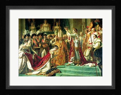 Framed Consecration of the Emperor Napoleon and the Coronation of the Empress Josephine Print