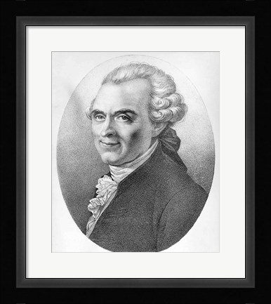 Framed Portrait of Michel-Jean Sedaine Print