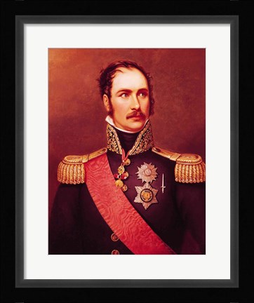 Framed Portrait of Prince Eugene de Beauharnais Print