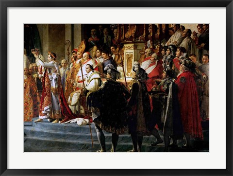 Framed Consecration of the Emperor Napoleon and the Coronation of the Empress Josephine, Throne Detail Print