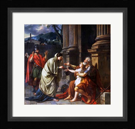 Framed Belisarius Begging for Alms, 1781 Print