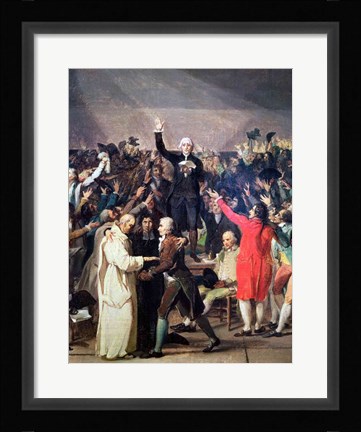 Framed Tennis Court Oath, 20th June 1789 Portrait Print