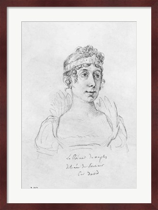 Framed Caroline Bonaparte, Queen of Naples Print