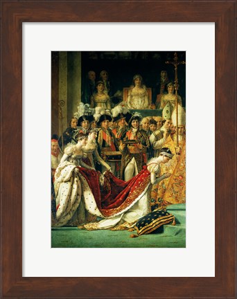Framed Consecration of the Emperor Napoleon and the Coronation of the Empress Josephine, detail Print