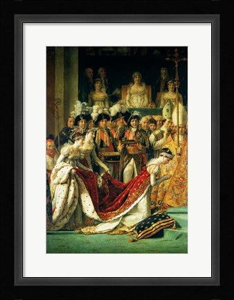 Framed Consecration of the Emperor Napoleon and the Coronation of the Empress Josephine, detail Print