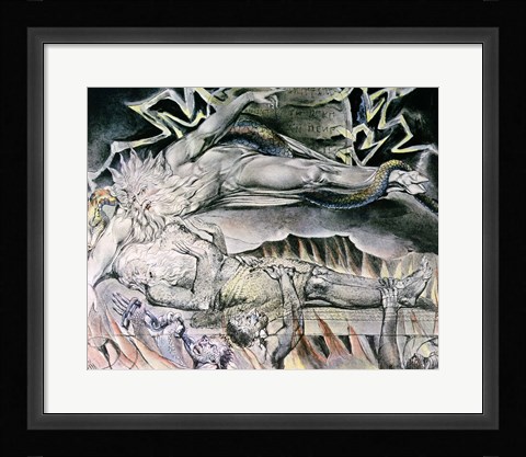 Framed Illustrations of the Book of Job; Job's Evil Dreams Print