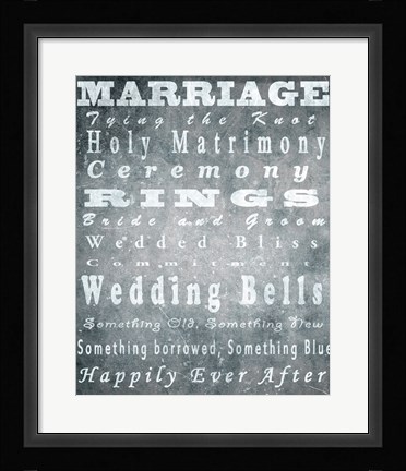Framed Marriage Print