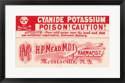 Framed Cyanide Potassium Print