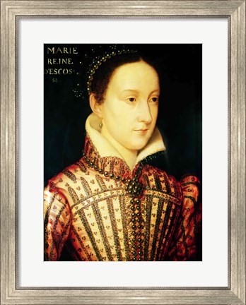 Framed Miniature of Mary Queen of Scots, c.1560 Print
