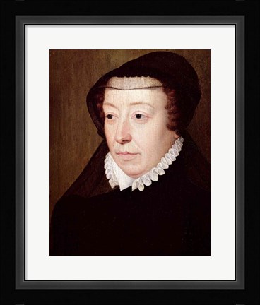 Framed Portrait of Catherine de Medici Print