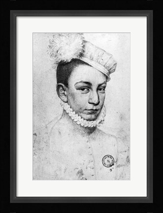 Framed Portrait of King Charles IX of France, 1561 Print