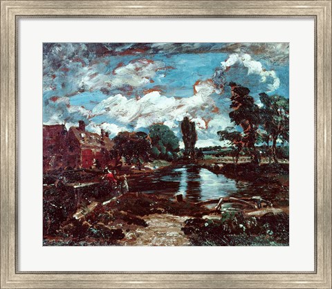 Framed Flatford Mill from a Lock on the Stour, c.1811 Print
