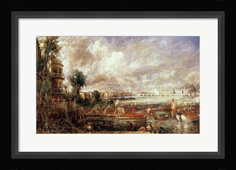 Framed Opening of Waterloo Bridge Print