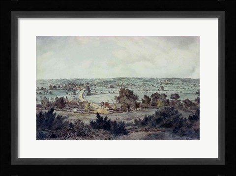 Framed Valley of the Stour, with Stratford St.Mary in the distance Print